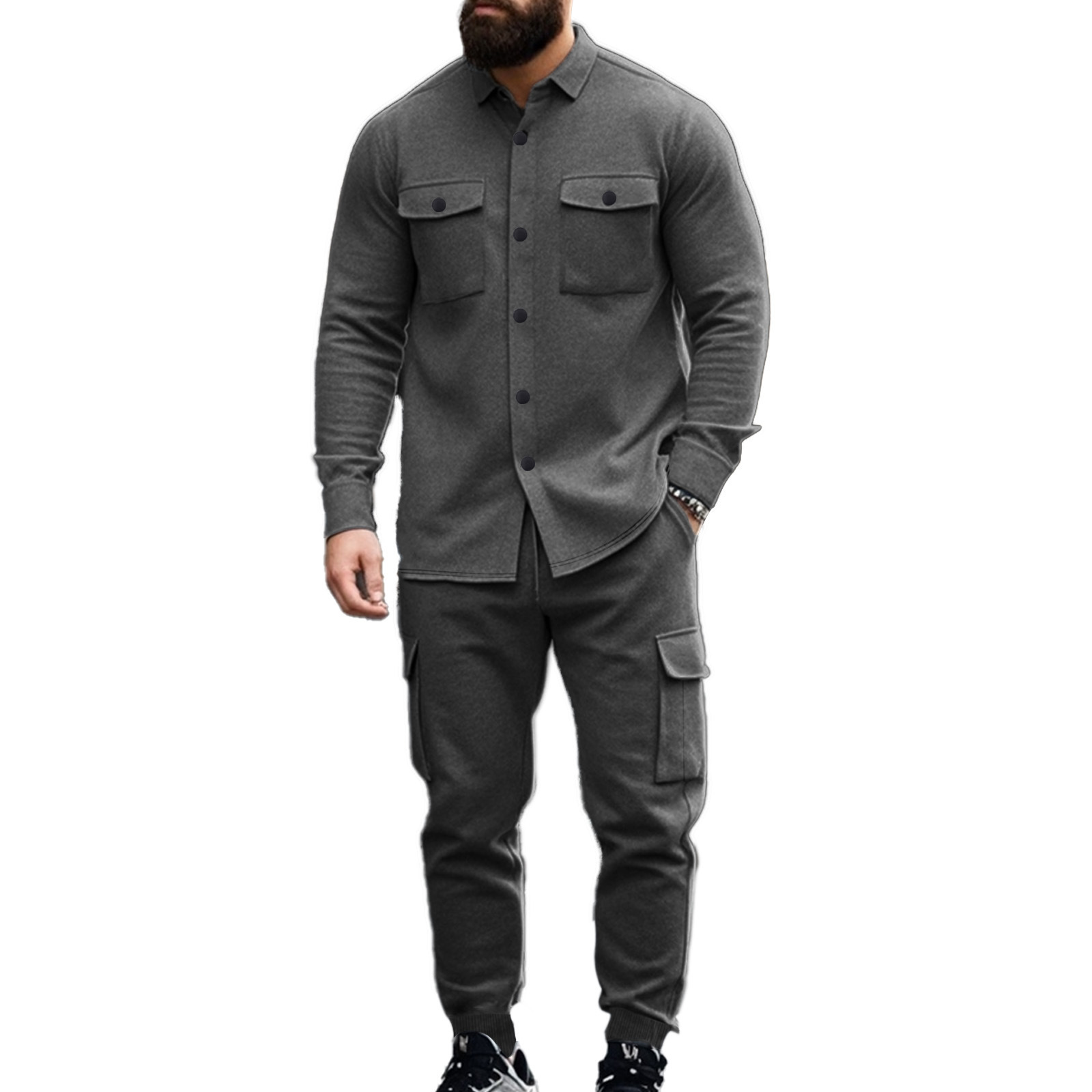Outdoor Hunting Overalls - 남성용 전술 사냥 재킷 셔츠 세트