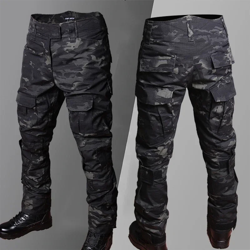 Outdoor Hunting Overalls - 남성용 전술 위장 전투 바지, 야외