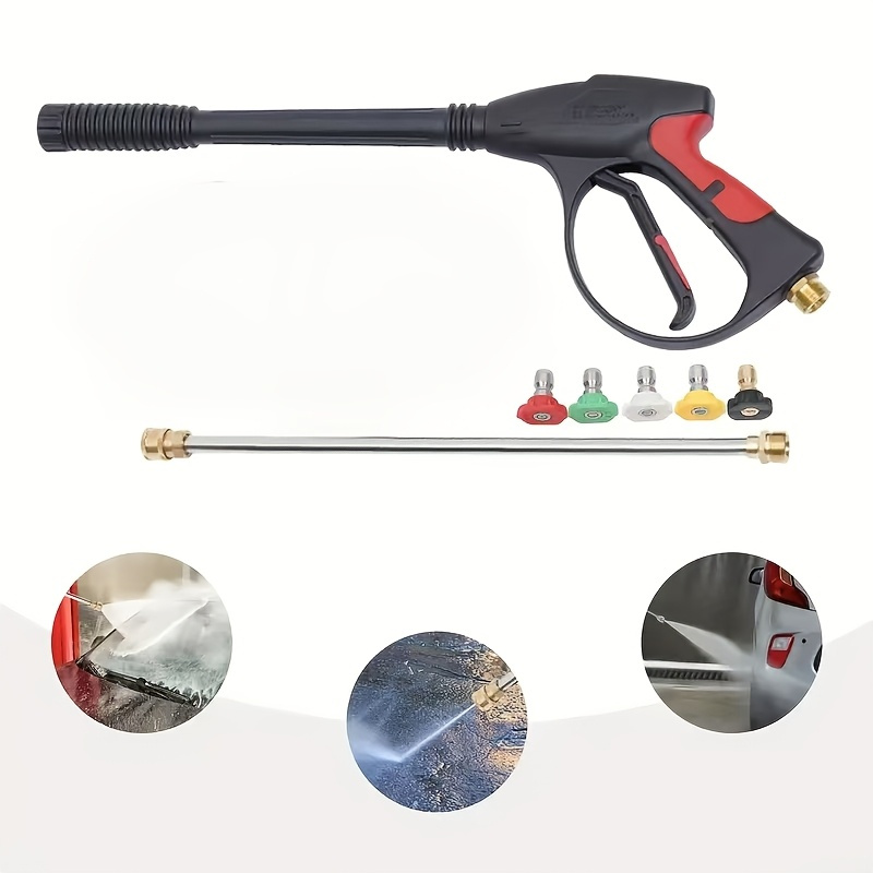 휴대용 고압 세차 건, 조절 가능한 연장봉 포함, 가정 - Gun Cleaning Rod 리뷰 및 가격