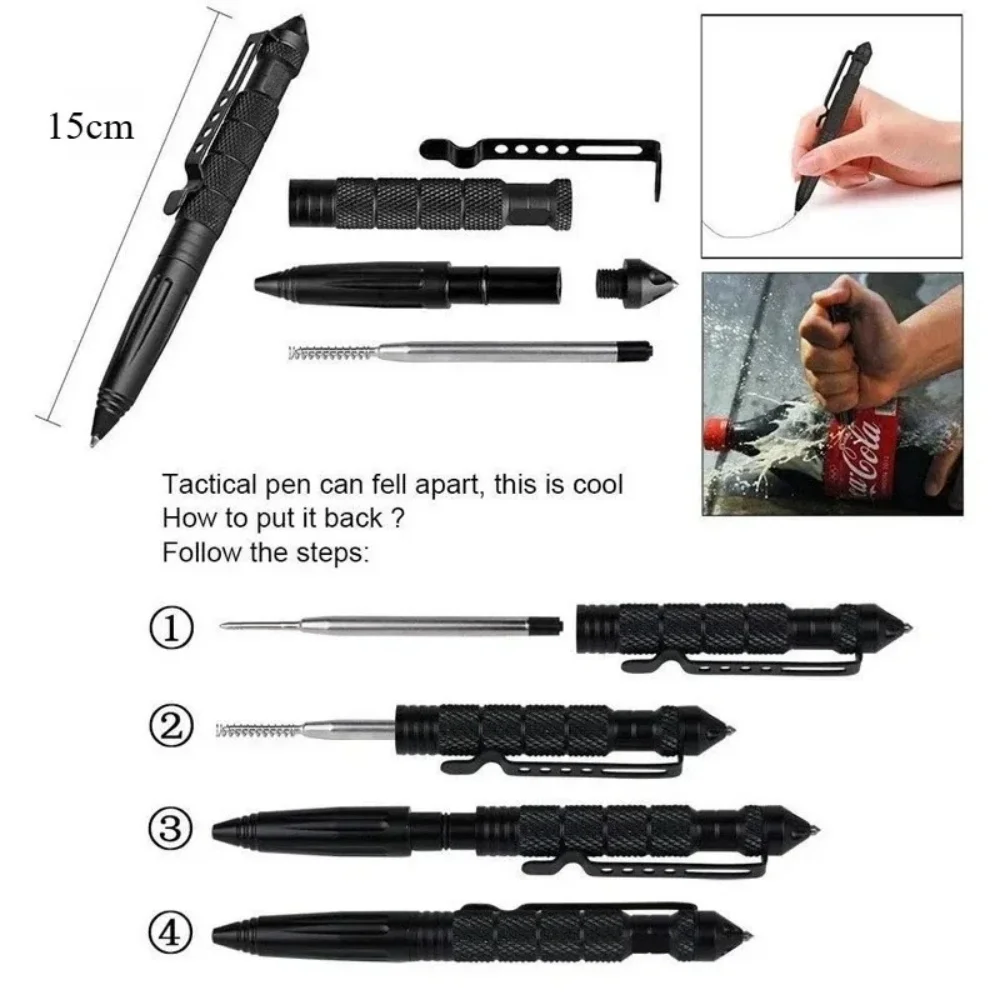 텅스텐강 다기능 전술 자가 방어 펜 (유리 파괴기 포함 - Tactical Pen Tool 리뷰 및 가격