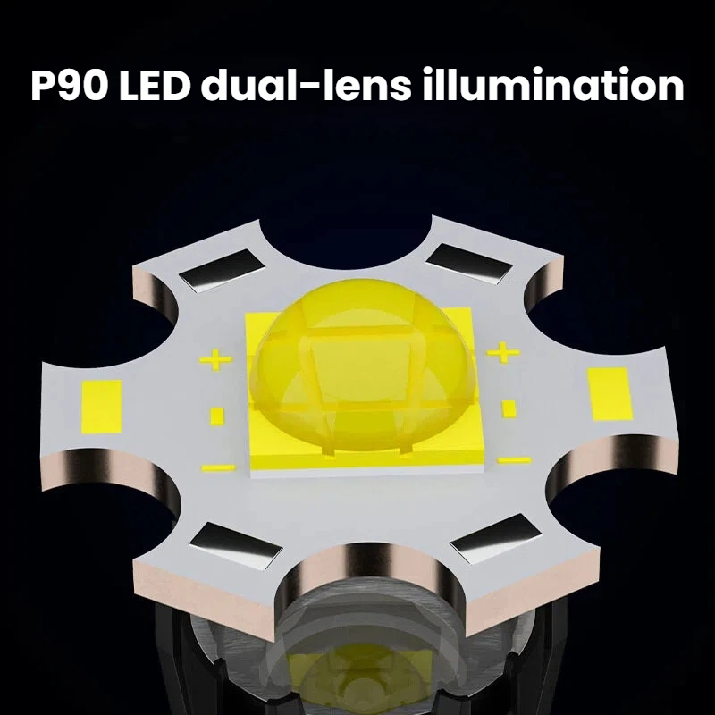 고출력 P90 LED 손전등 TYPE-C 충전식 줌 스 - Hunting Outdoor 리뷰 및 가격