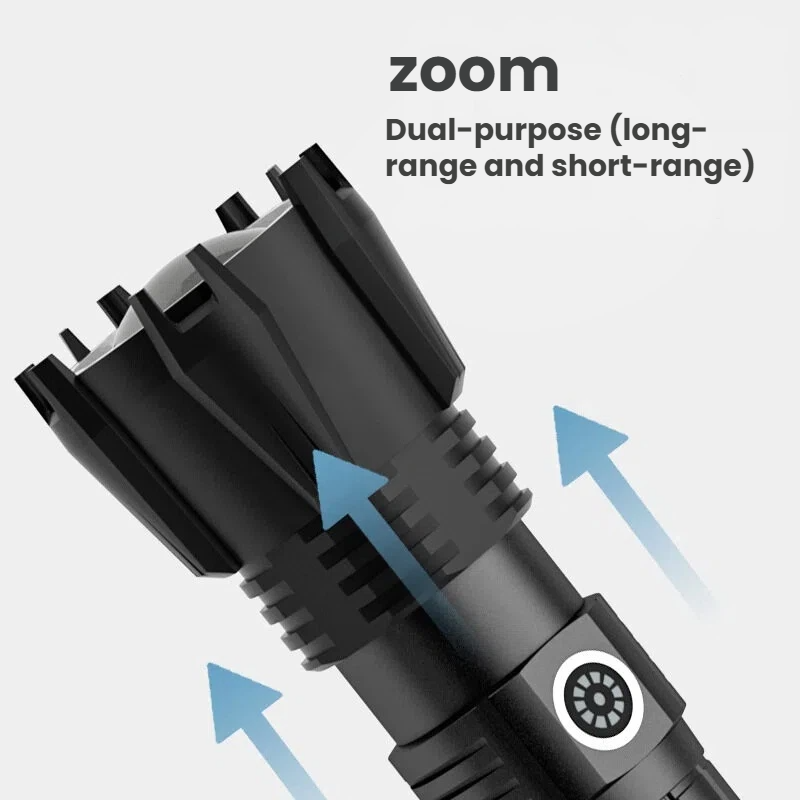 고출력 P90 LED 손전등 TYPE-C 충전식 줌 스 - Hunting Outdoor 리뷰 및 가격