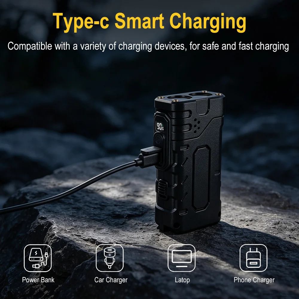 BORUIiT 핸드 크랭크 EDC LED 손전등 타입- - Outdoor Hunting And Fishing 리뷰 및 가격