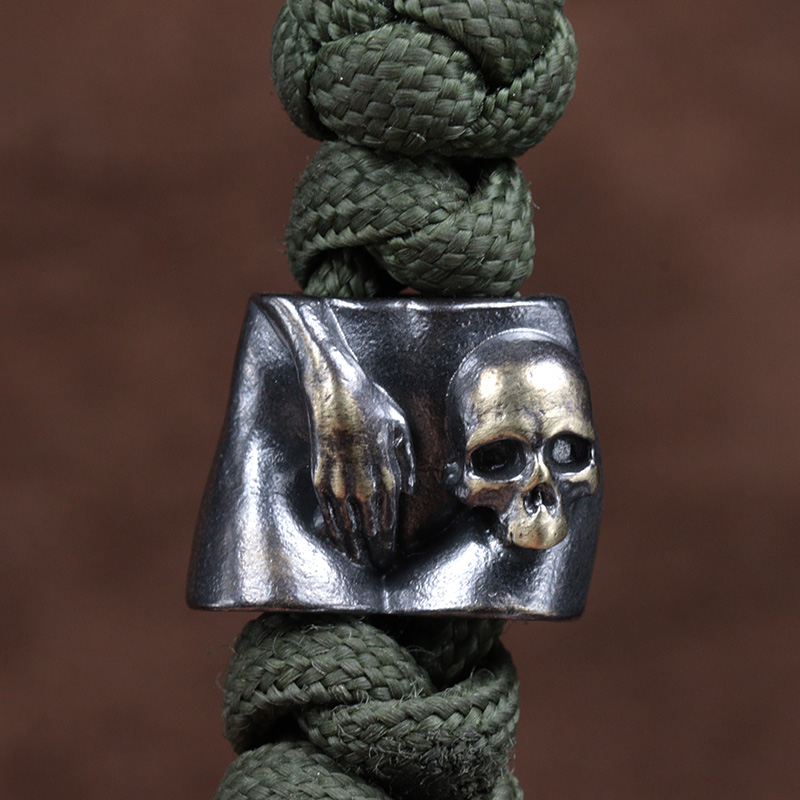 핸드 스컬 헤드 황동 나이프 비즈 펑크 EDC 아웃도어 - Paracord Survival Bracelet 리뷰 및 가격