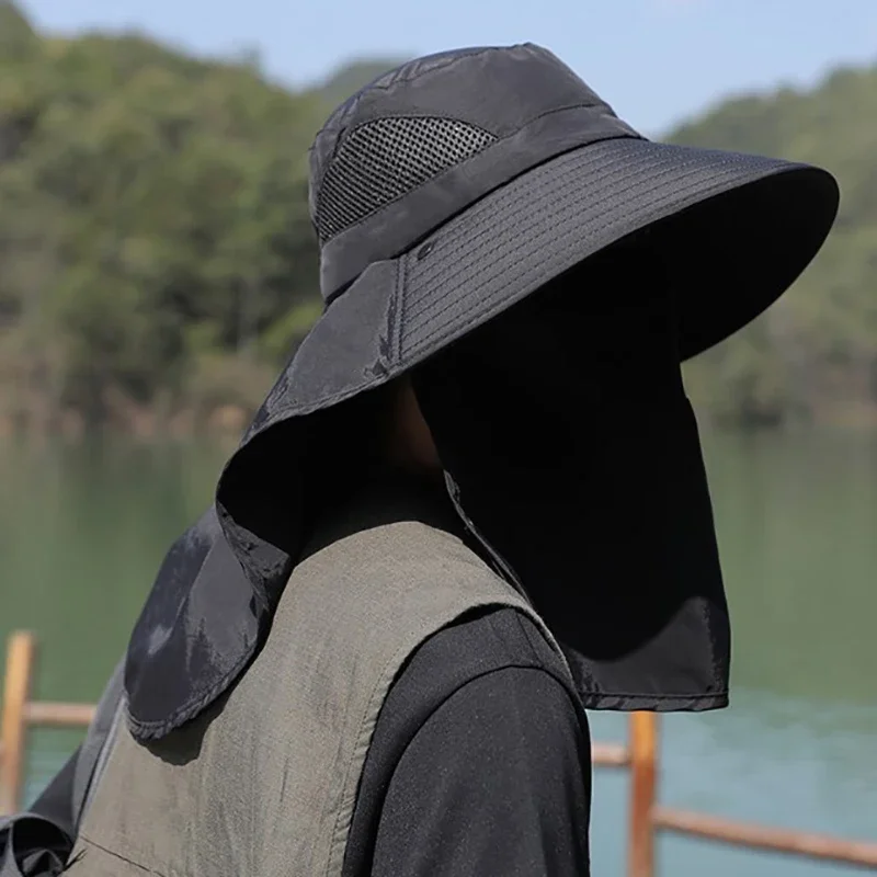 여름 햇빛 차단 모자 UV 차단 야외 사냥 낚시 모자  - Outdoor Hunting And Fishing 리뷰 및 가격