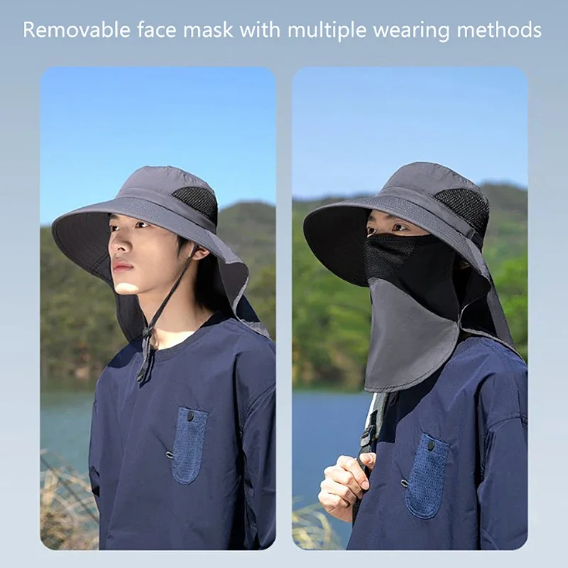 여름 햇빛 차단 모자 UV 차단 야외 사냥 낚시 모자  - Outdoor Hunting And Fishing 리뷰 및 가격